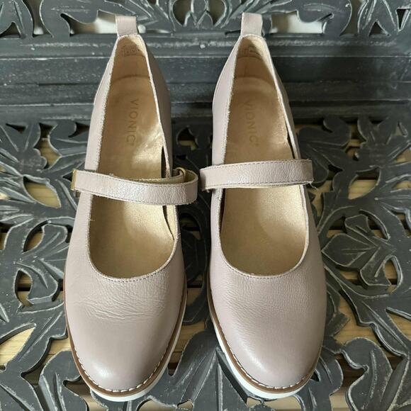 Vionic Women's Alma Mary Jane Leather Wedges Shoes Woman’s Size US 8.5 - Picture 7 of 12
